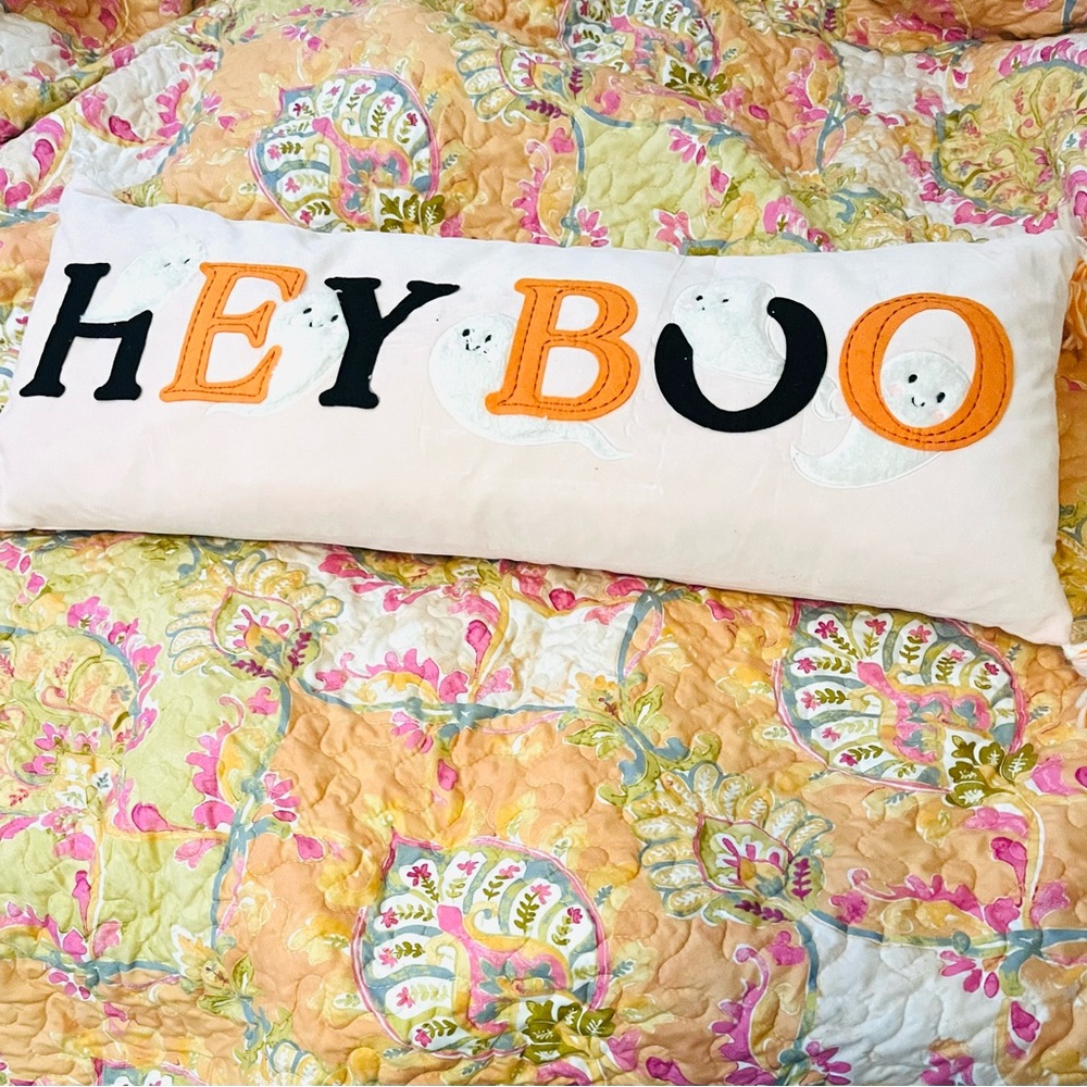 Pink Halloween pillow